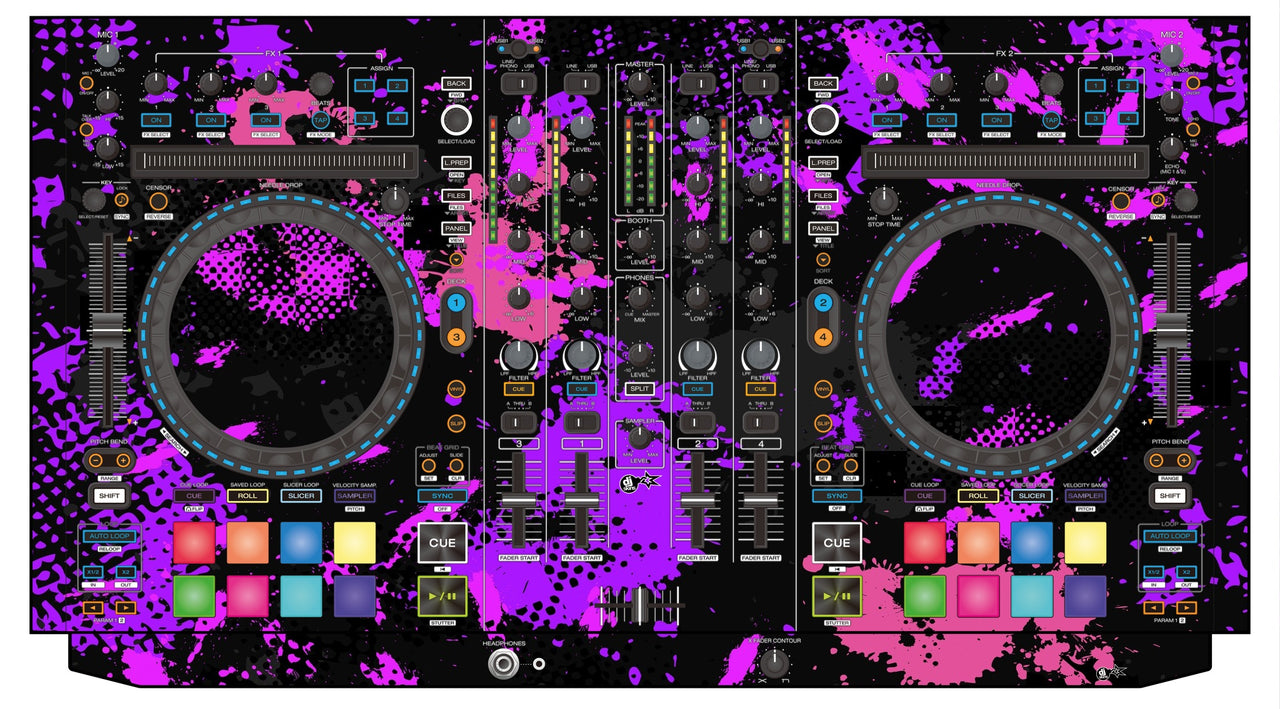 Denon DJ MC 7000 Skin Conflict Purple