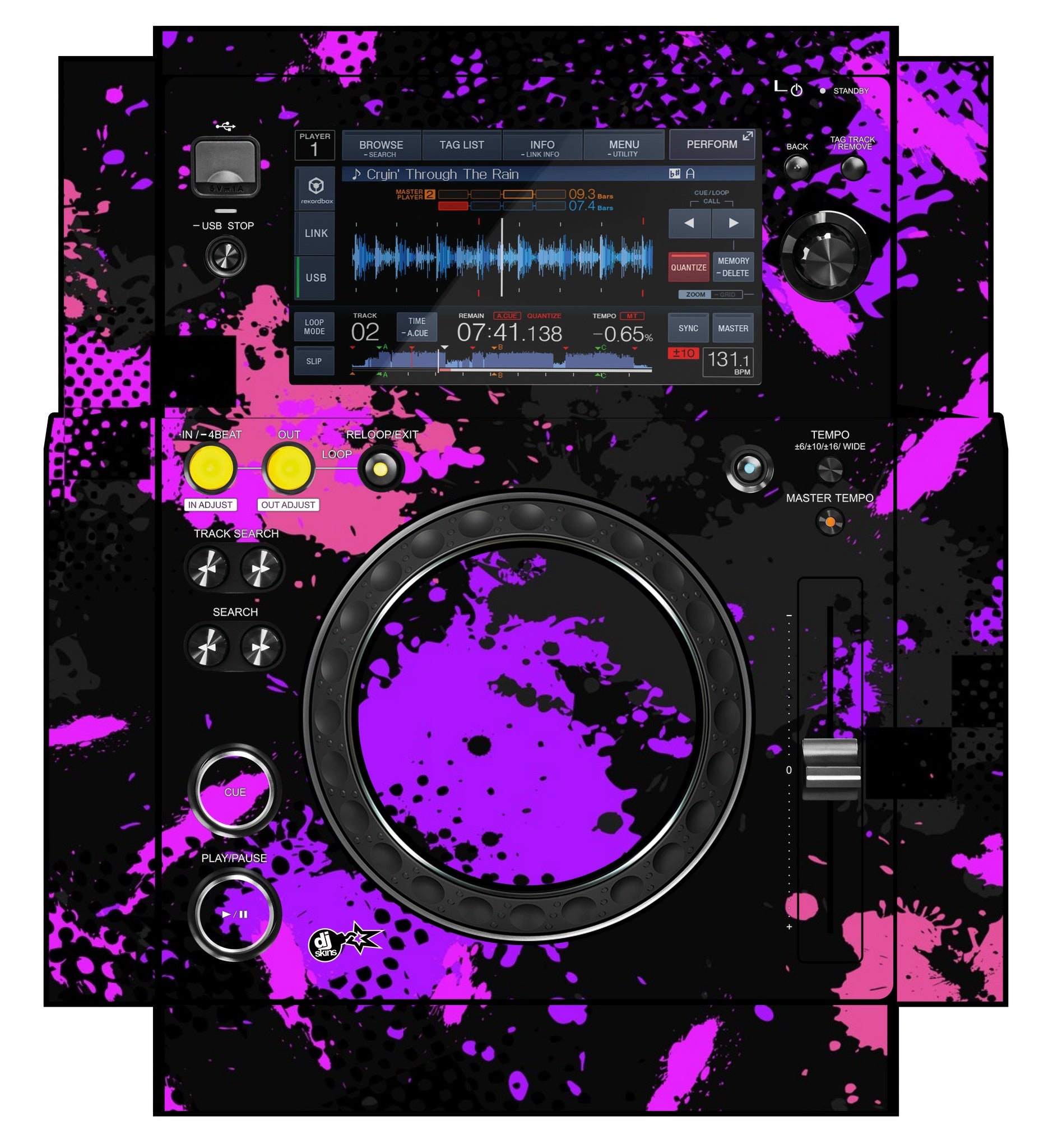 Pioneer DJ XDJ 700 Skin Conflict Purple