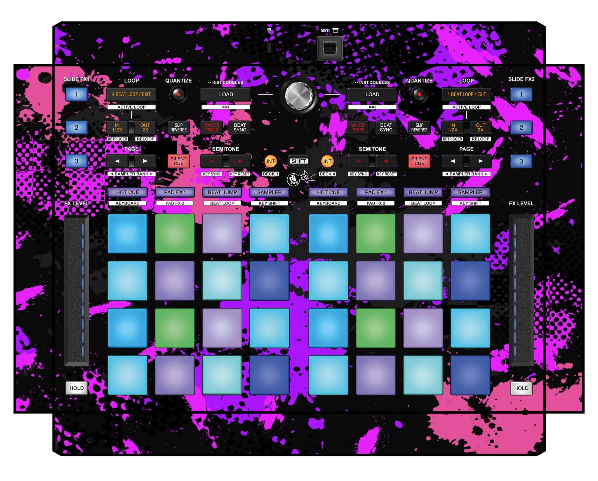 Pioneer DJ DDJ XP 1 Skin Conflict Purple