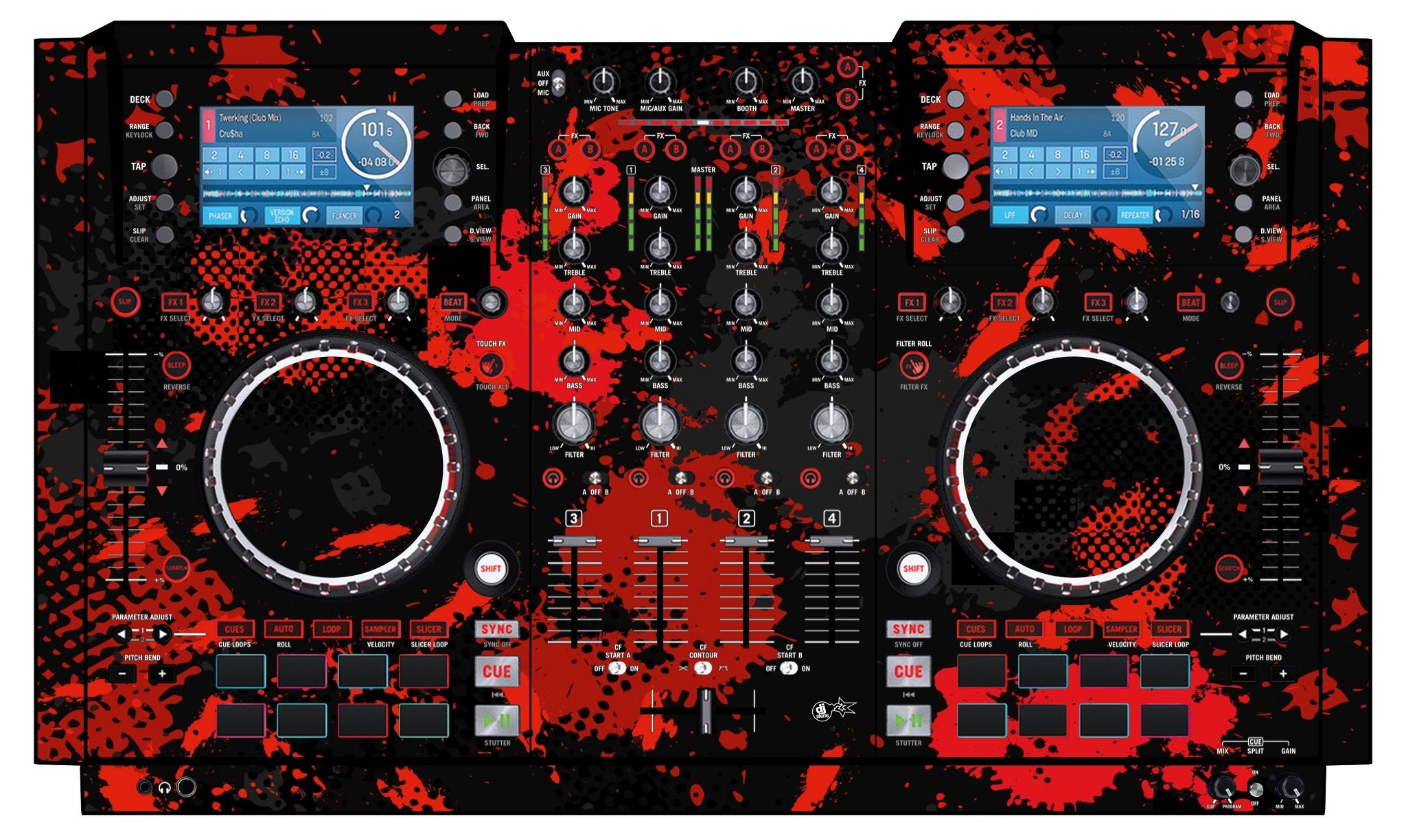 Numark NV Skin Conflict Red