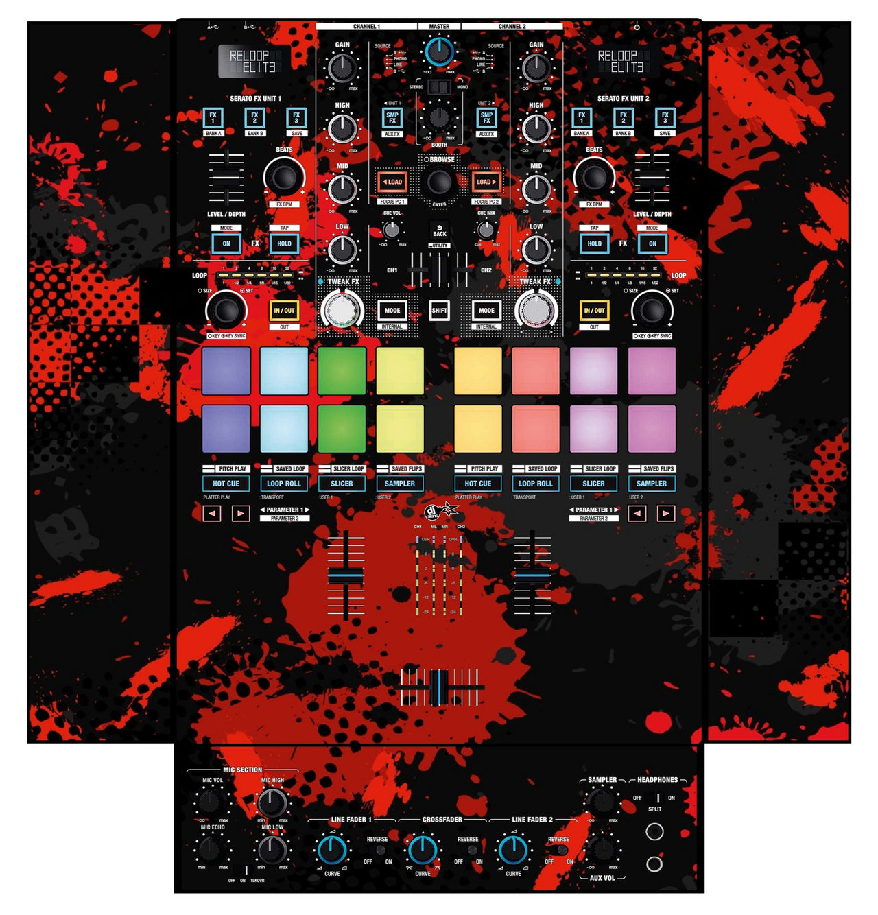 Reloop Elite Skin Conflict Red