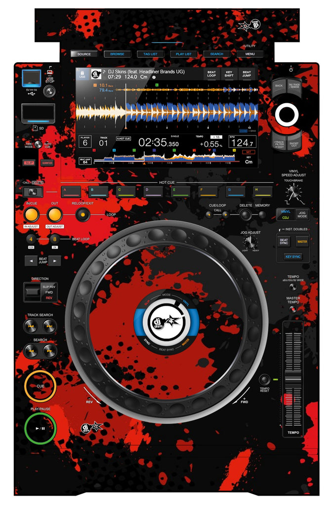 Pioneer DJ CDJ 3000 Skin Conflict Red