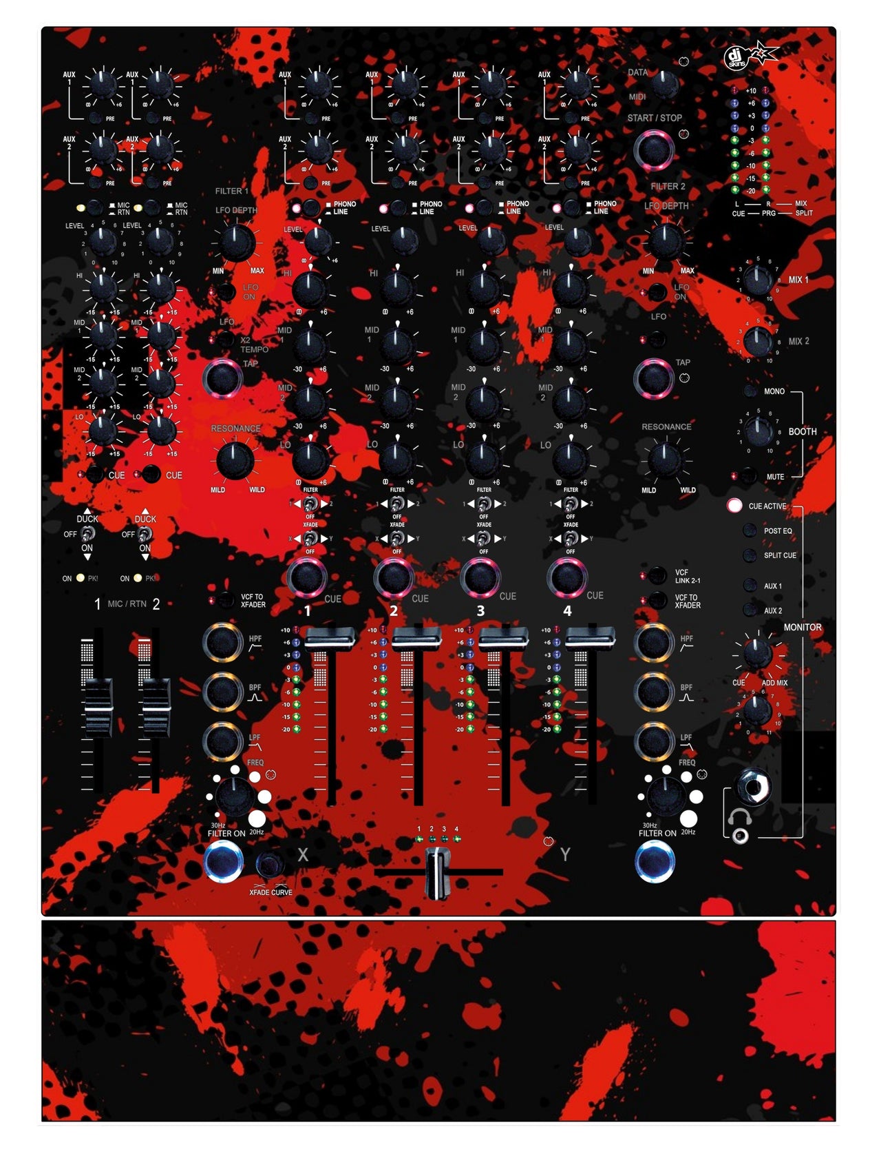 Allen and Heath XONE 92 Skin Conflict Red