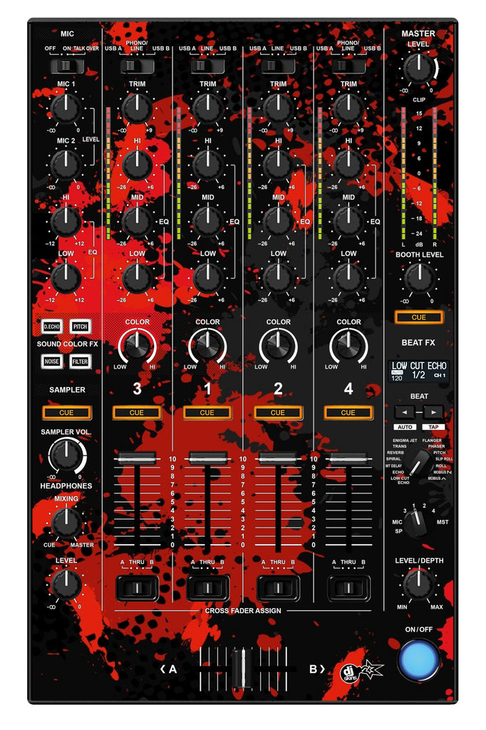 Pioneer DJ DDJ 1000 SRT MIXER Skin Conflict Red