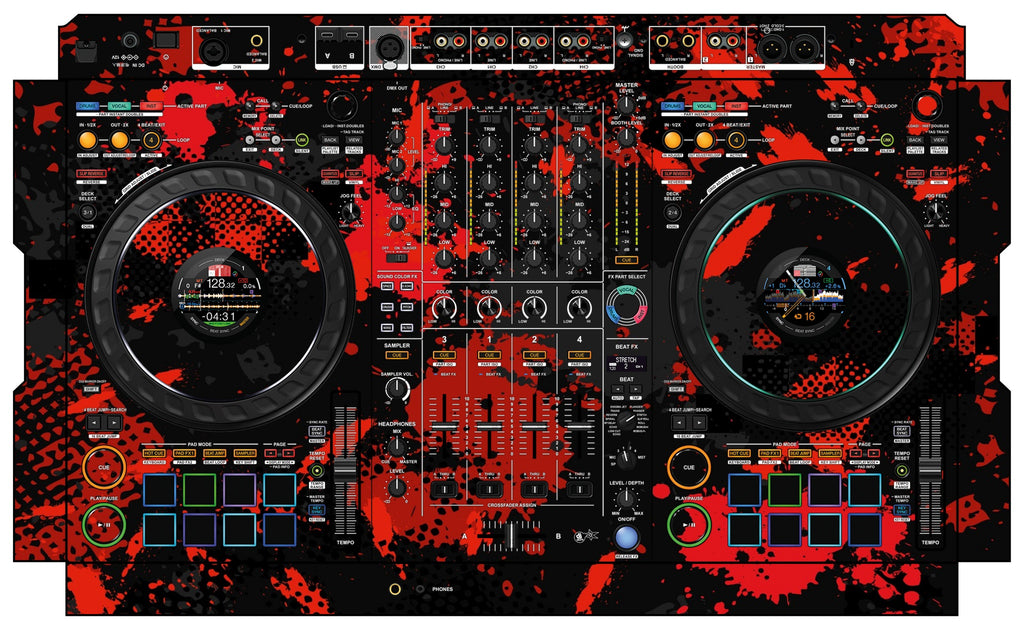 Pioneer DJ DDJ FLX10 Skin Conflict Red