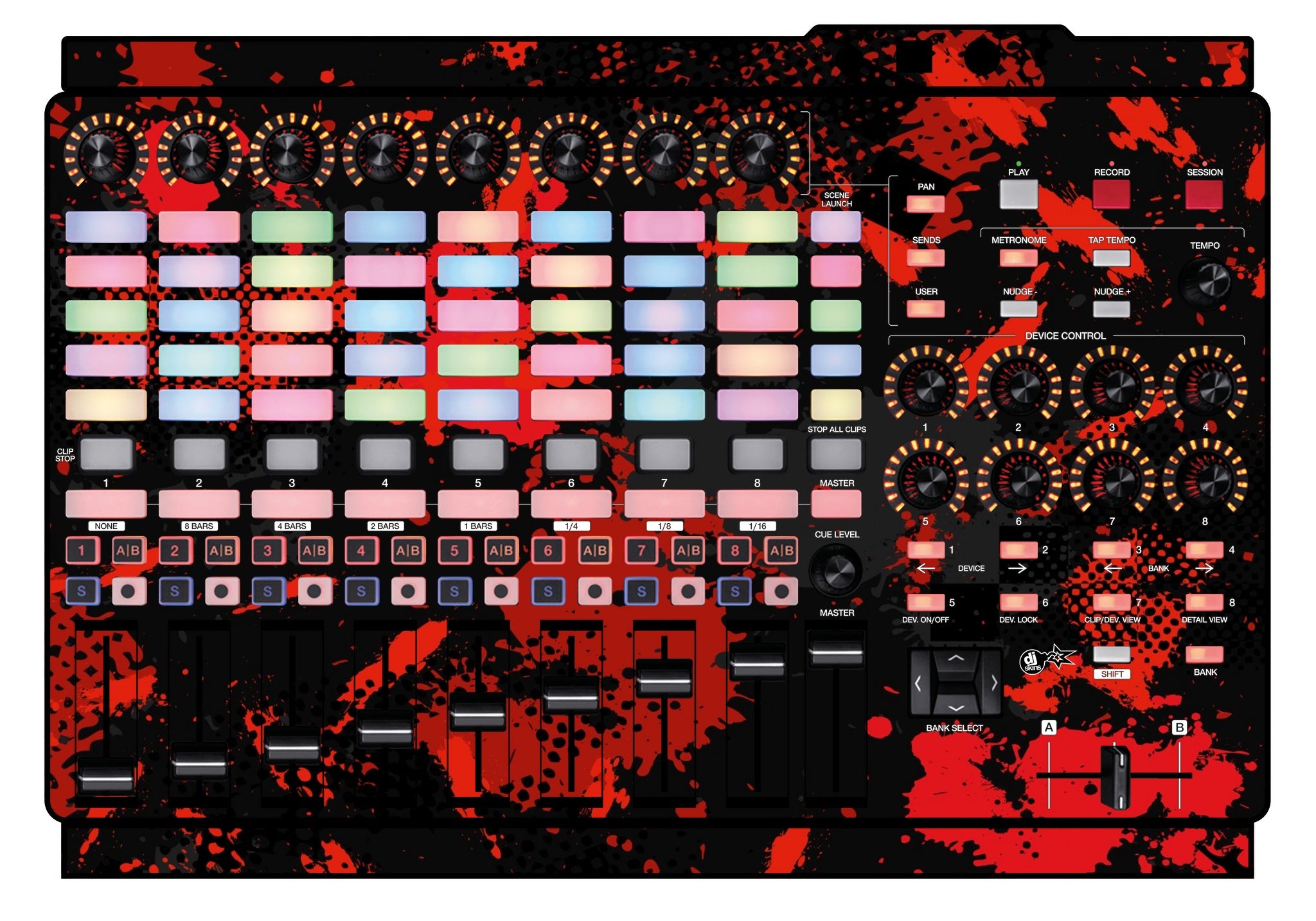 Akai Pro APC 40 MK2 Skin Conflict Red