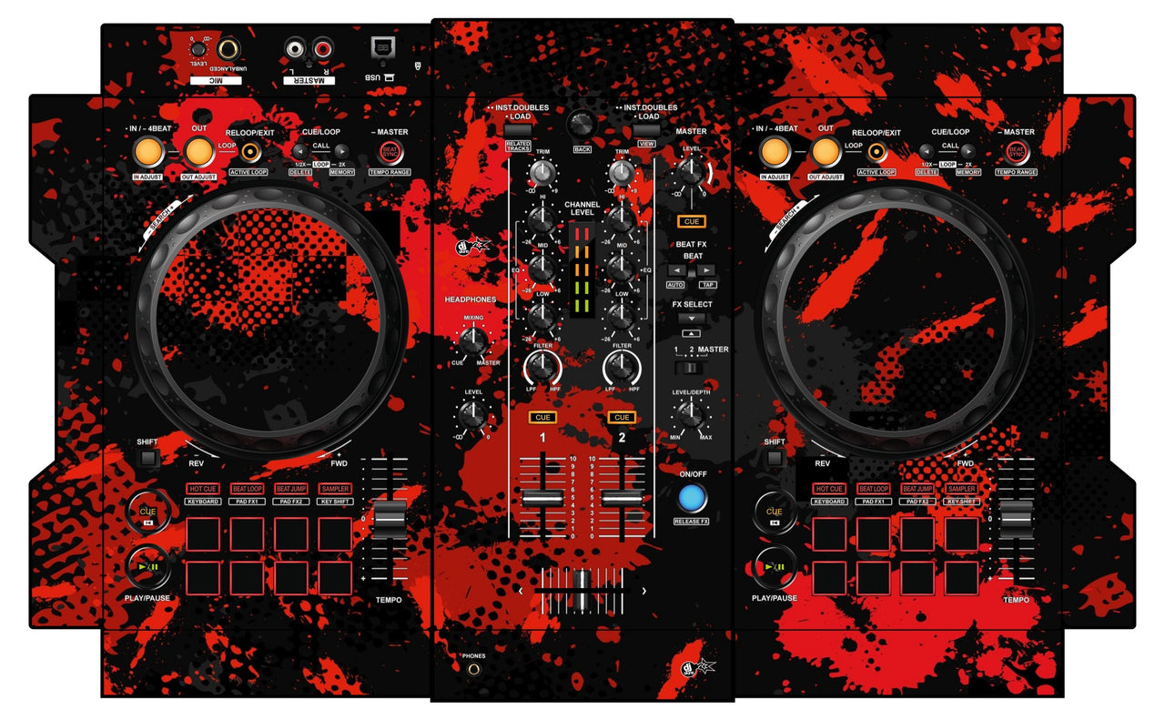 Pioneer DJ DDJ 400 Skin Conflict Red