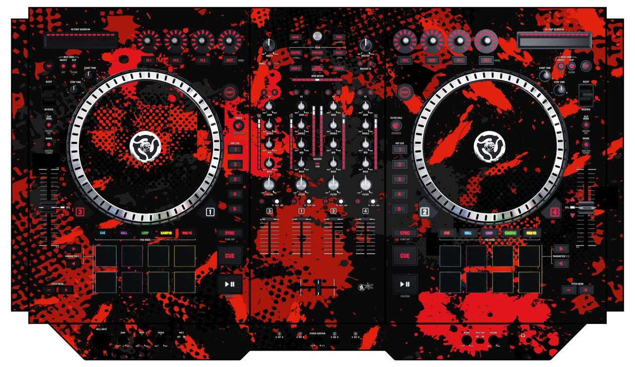 Numark NS 7 II Skin Conflict Red