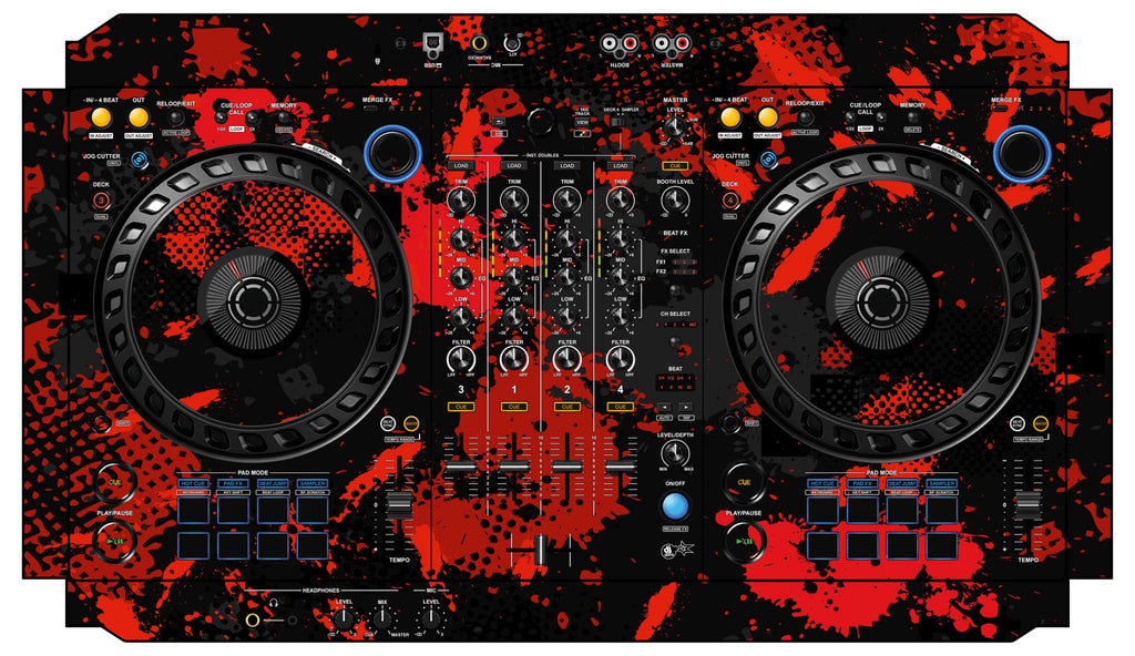 Pioneer DJ DDJ FLX6 Skin Conflict Red