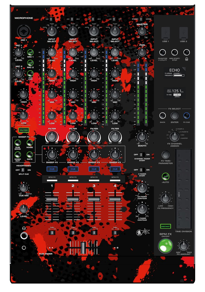 Denon DJ X 1850 Skin Conflict Red