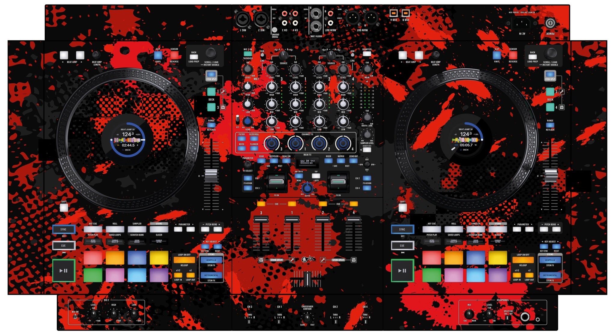 Rane FOUR Skin Conflict Red