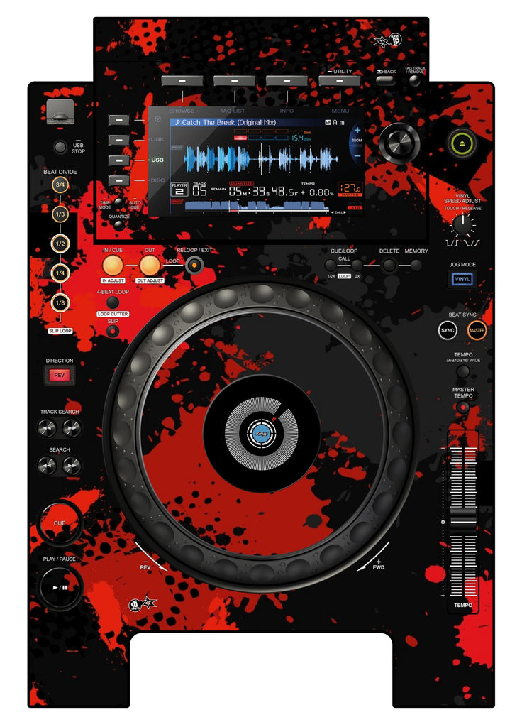 Pioneer DJ CDJ 900 NEXUS Skin Conflict Red