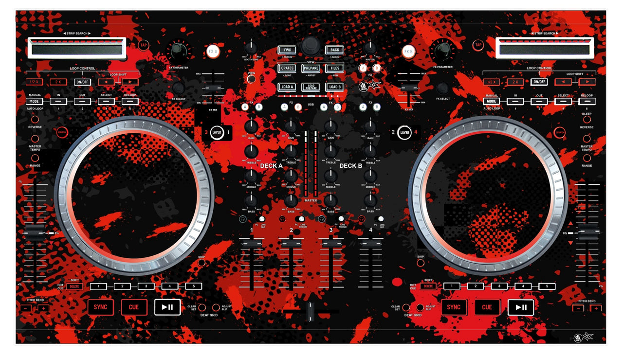 Numark NS 6 Skin Conflict Red