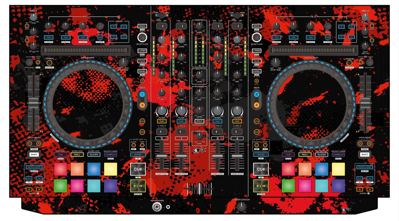 Denon DJ MC 7000 Skin Conflict Red