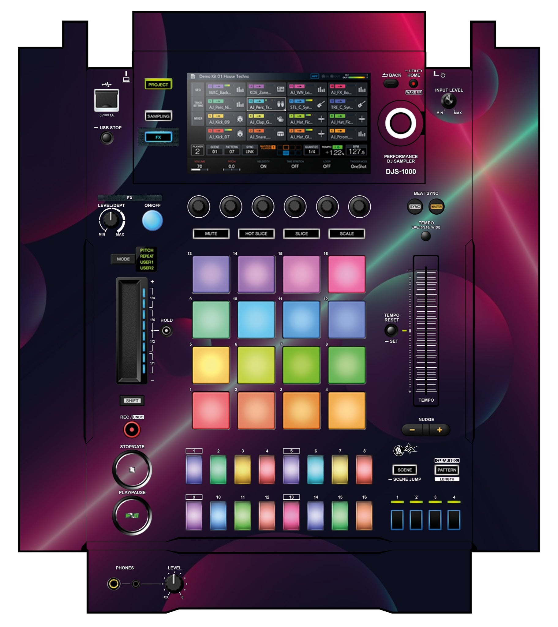 Pioneer DJ DJS 1000 Skin Retro Bubble