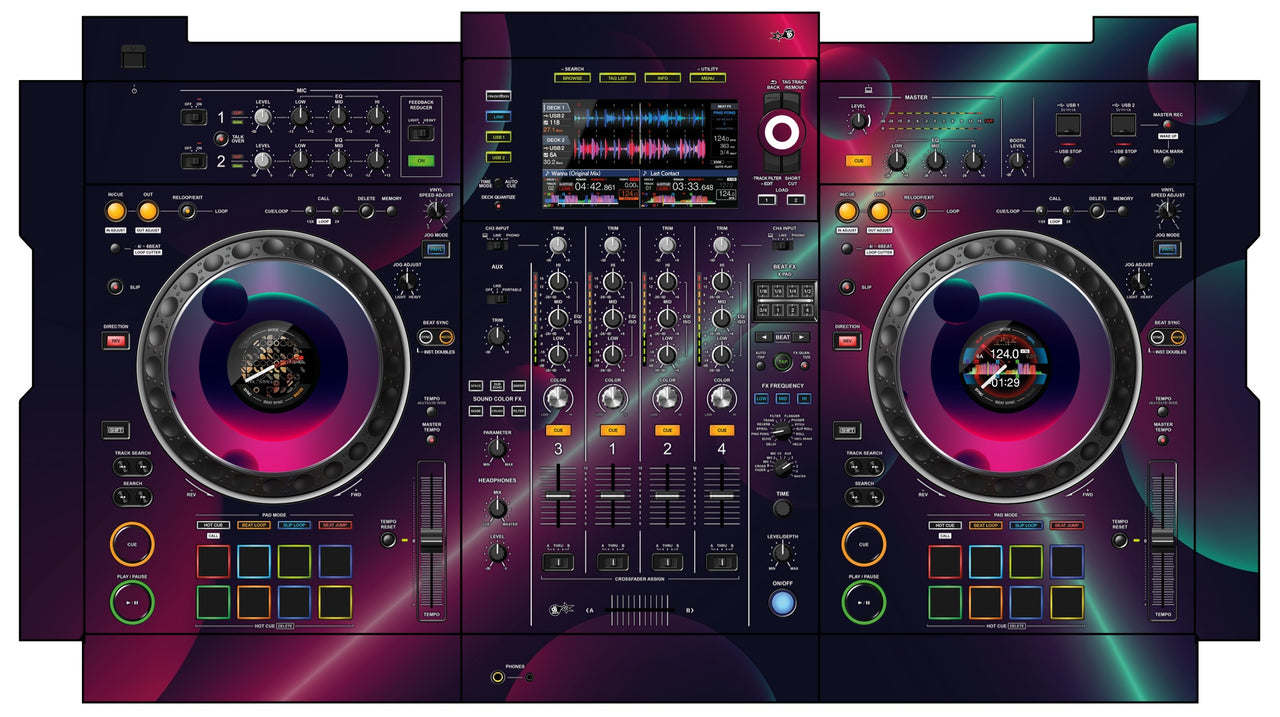 Pioneer DJ XDJ XZ Skin Retro Bubble