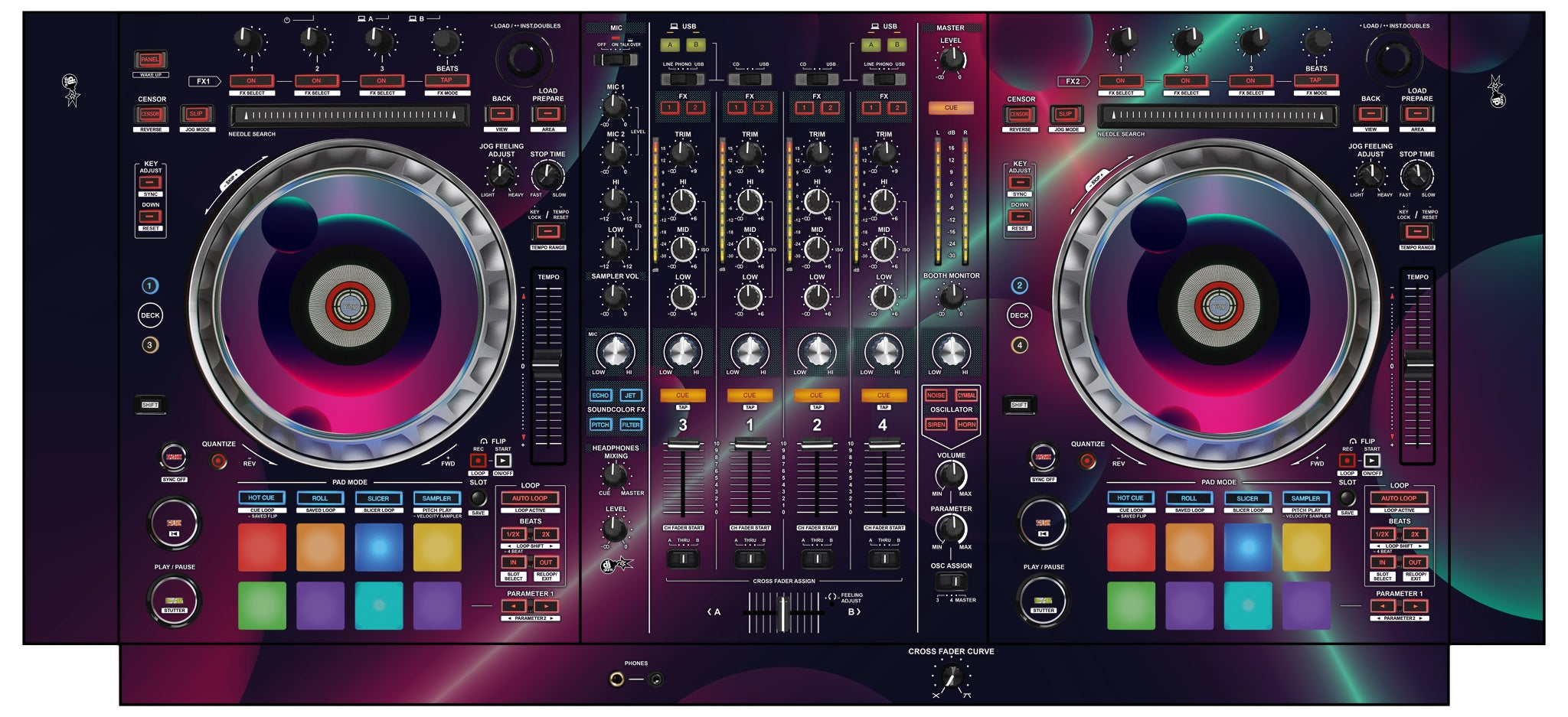 Pioneer DJ DDJ SZ 2 Skin Retro Bubble