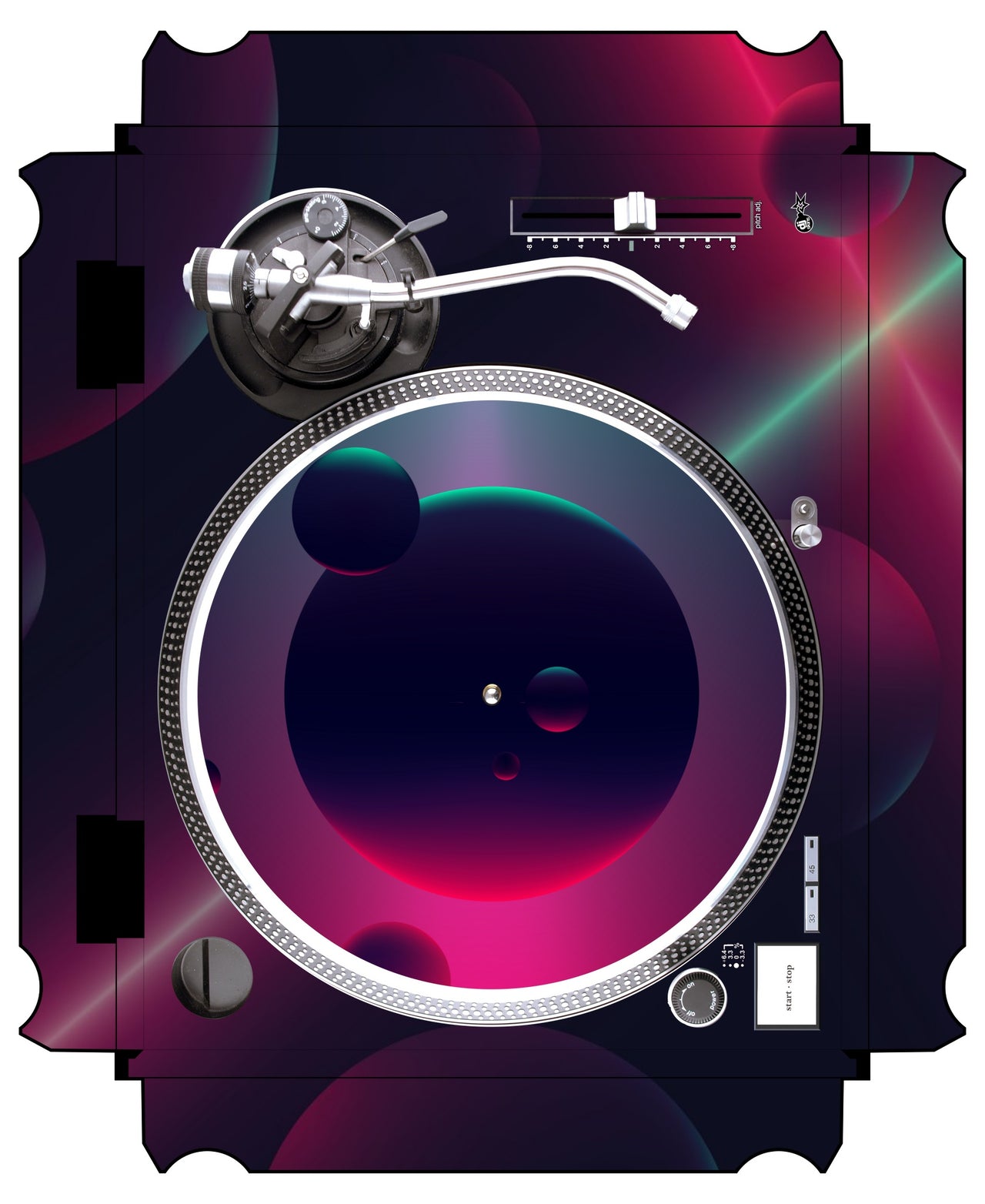 Technics 1200 / 1210 MK2 VERTICAL Skin Retro Bubble