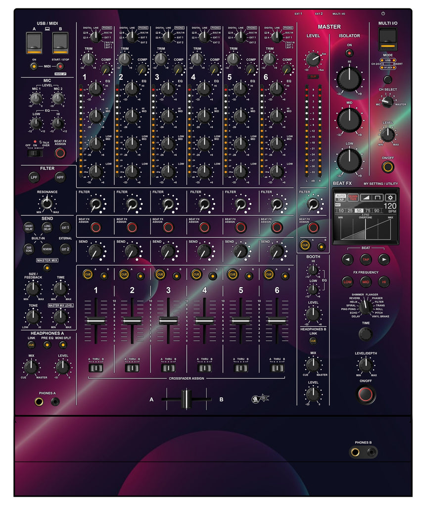 Pioneer DJ DJM V10 Skin Retro Bubble