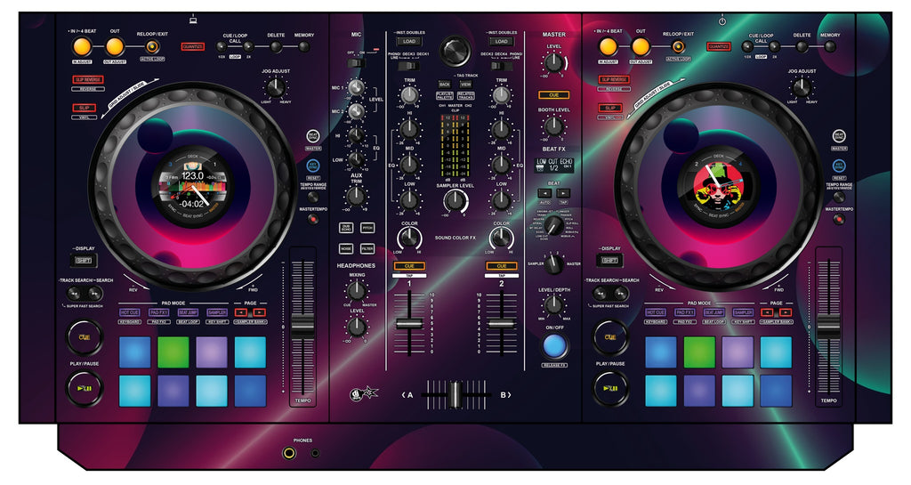 DJ Skins® Pioneer DJ DDJ 800 Skin Retro Bubble