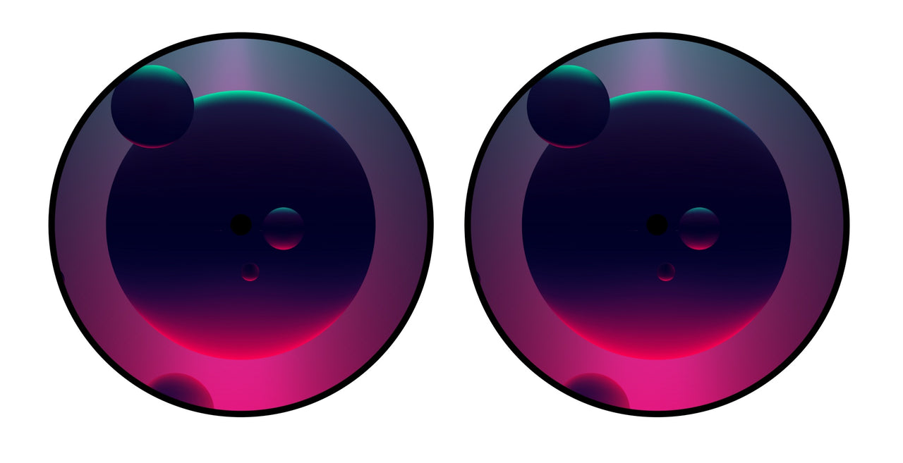 Universal Vinyl Labelsticker (12.5 cm - LARGE) Skin Retro Bubble
