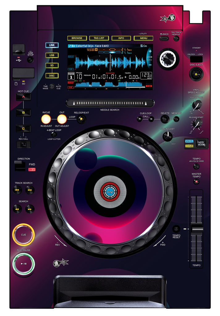 Pioneer DJ CDJ 2000 Skin Retro Bubble