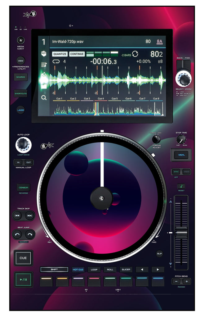 Denon DJ SC 6000 M Skin Retro Bubble