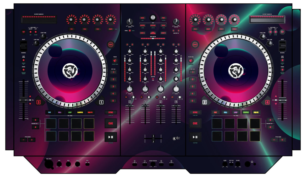Numark NS 7 II Skin Retro Bubble