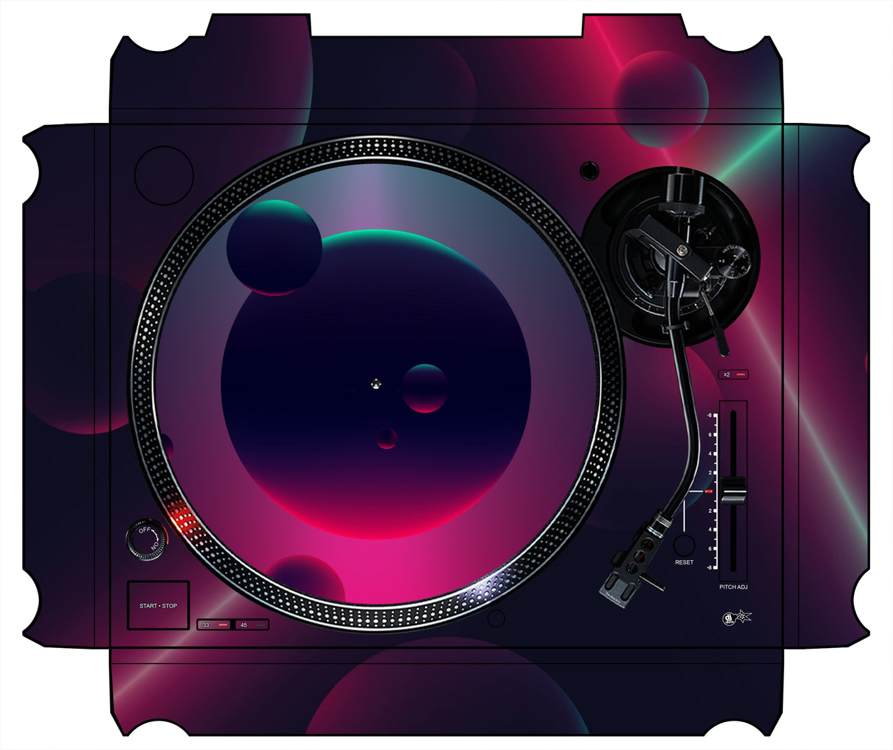 Technics 1200 / 1210 MK7 Skin Retro Bubble