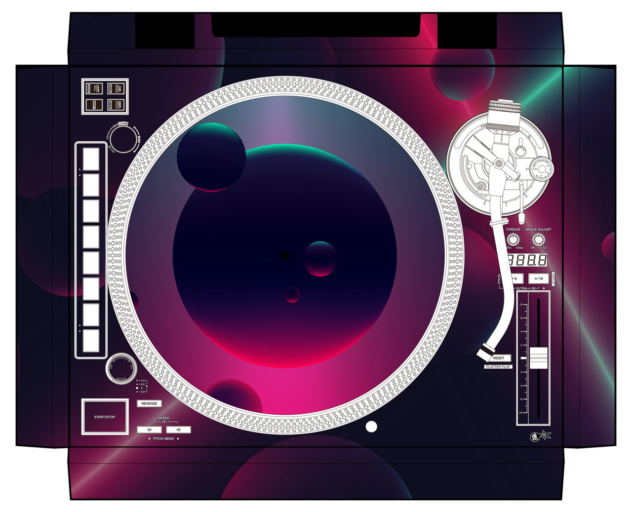 Reloop RP 8000 MK2 Skin Retro Bubble