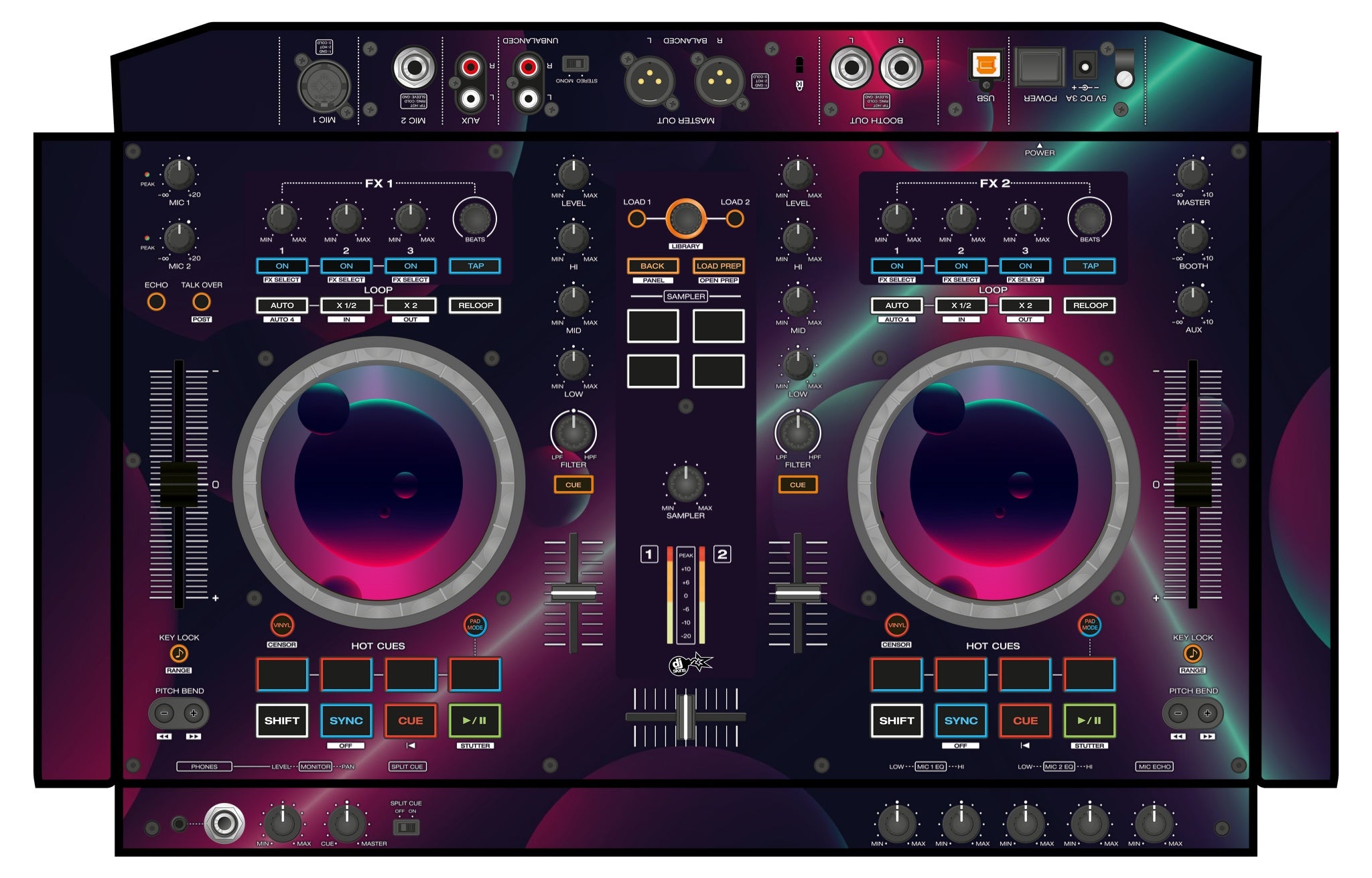 Denon DJ MC 4000 Skin Retro Bubble