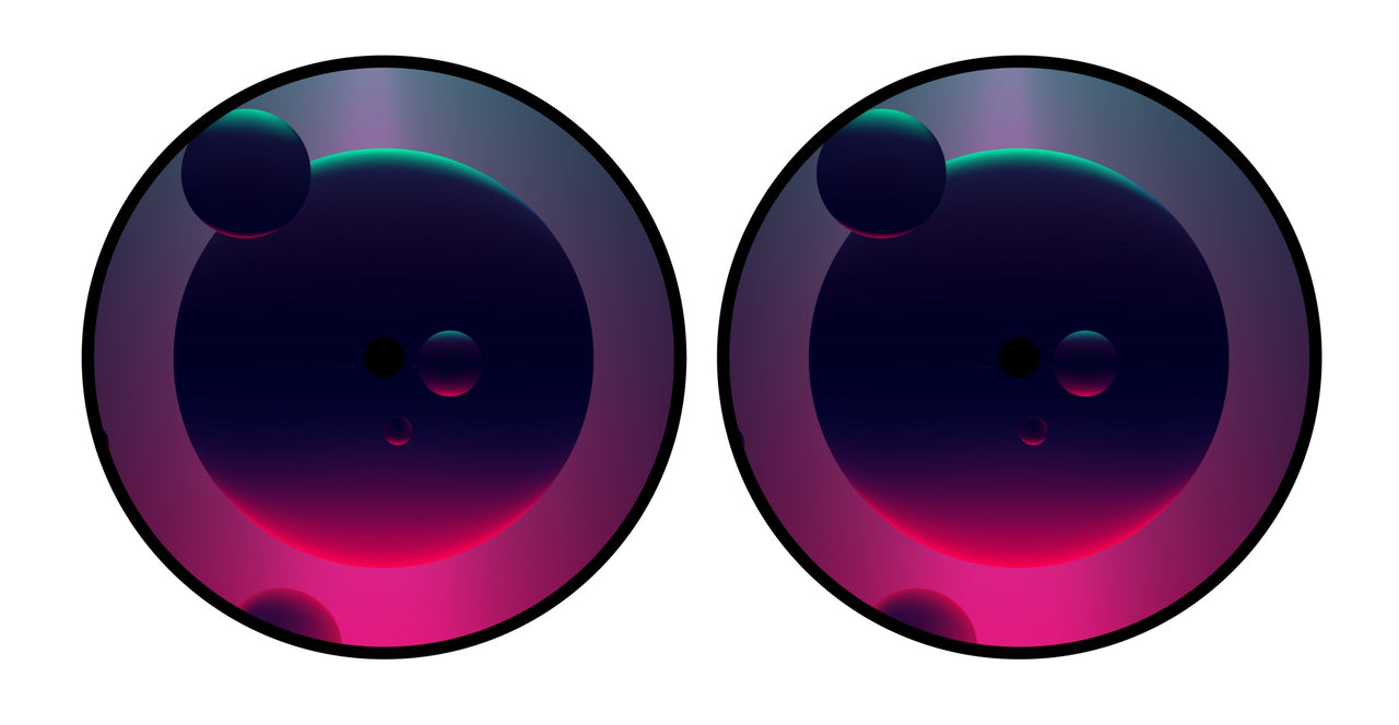 Universal Vinyl Labelsticker (10.2 cm - REGULAR) Skin Retro Bubble