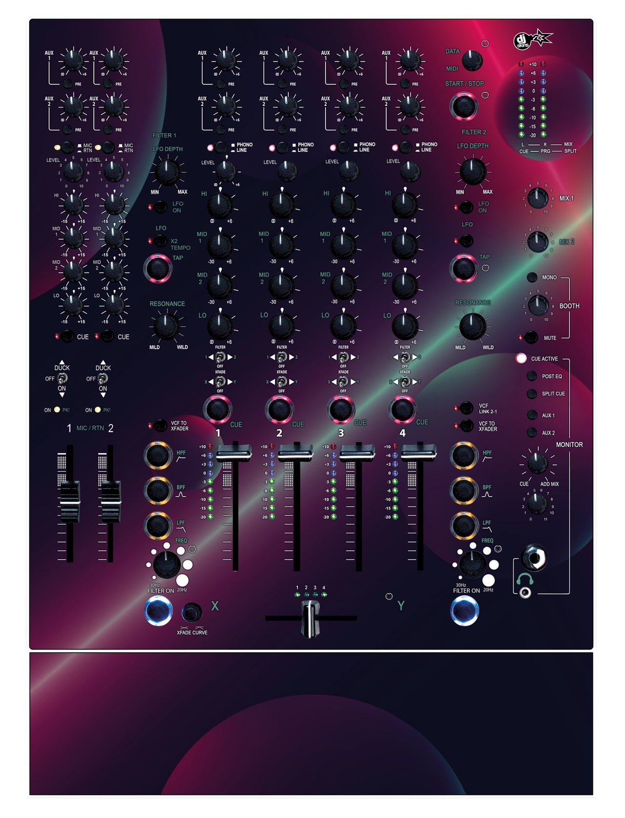 Allen and Heath XONE 92 Skin Retro Bubble