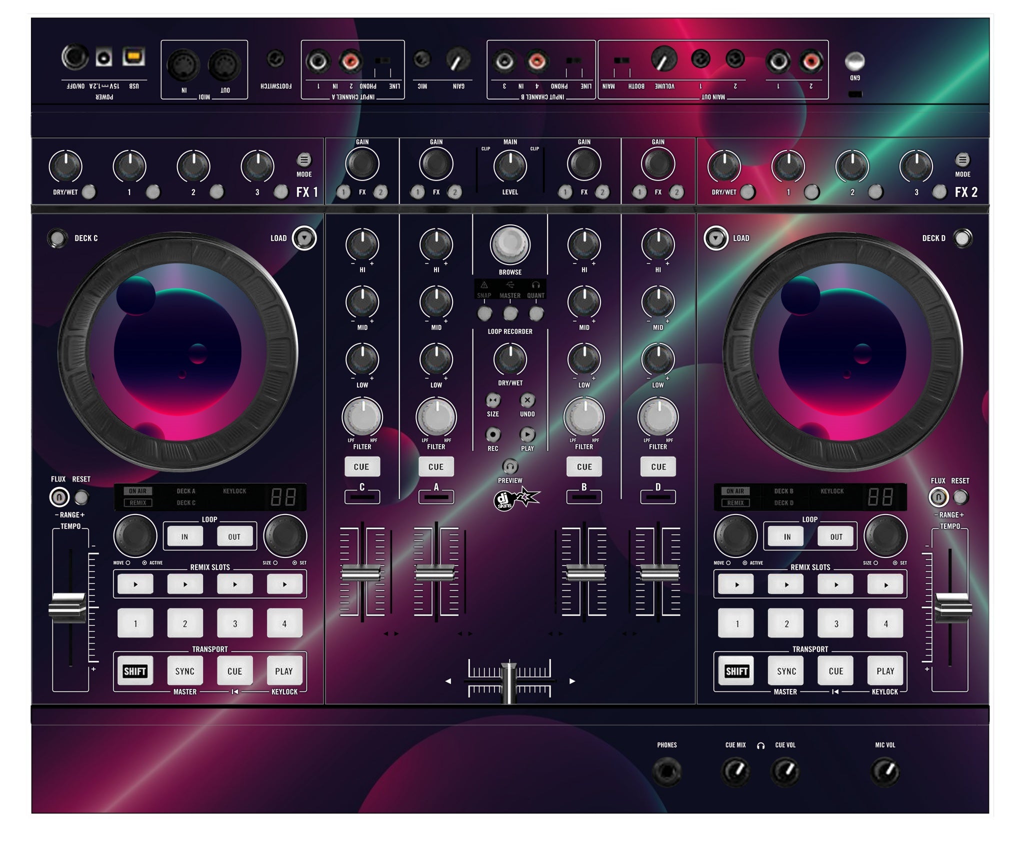 Native Instruments S4 MK2 Skin Retro Bubble