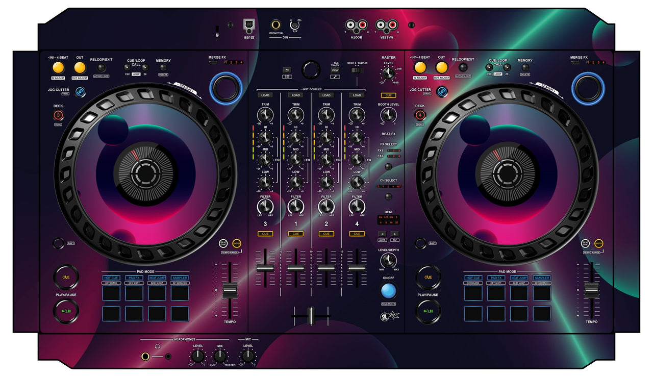 Pioneer DJ DDJ FLX6 Skin Retro Bubble