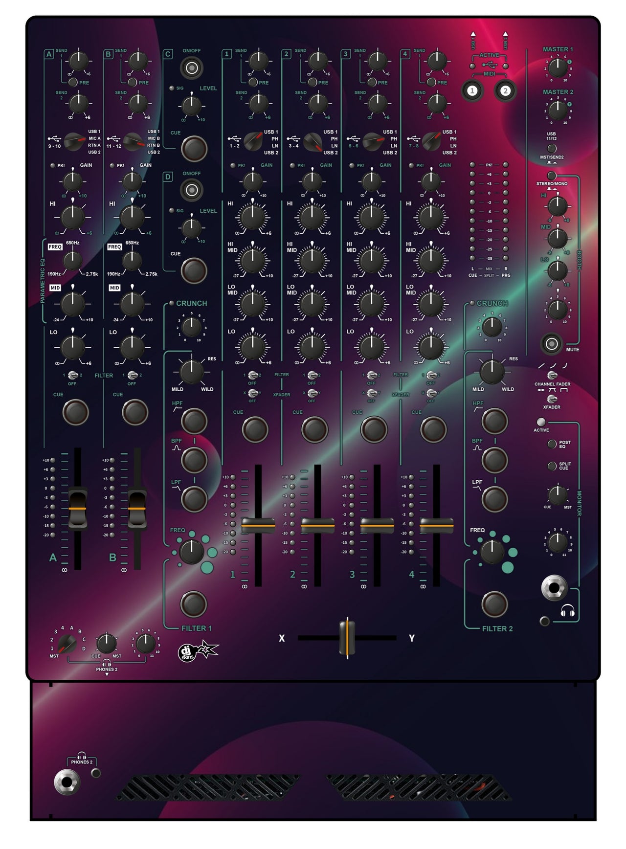 Allen and Heath XONE 96 Skin Retro Bubble