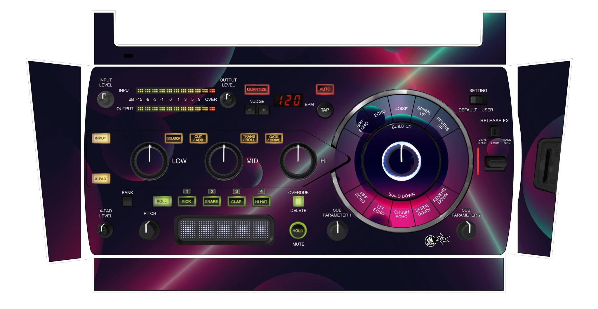 Pioneer DJ RMX 1000 Skin Retro Bubble