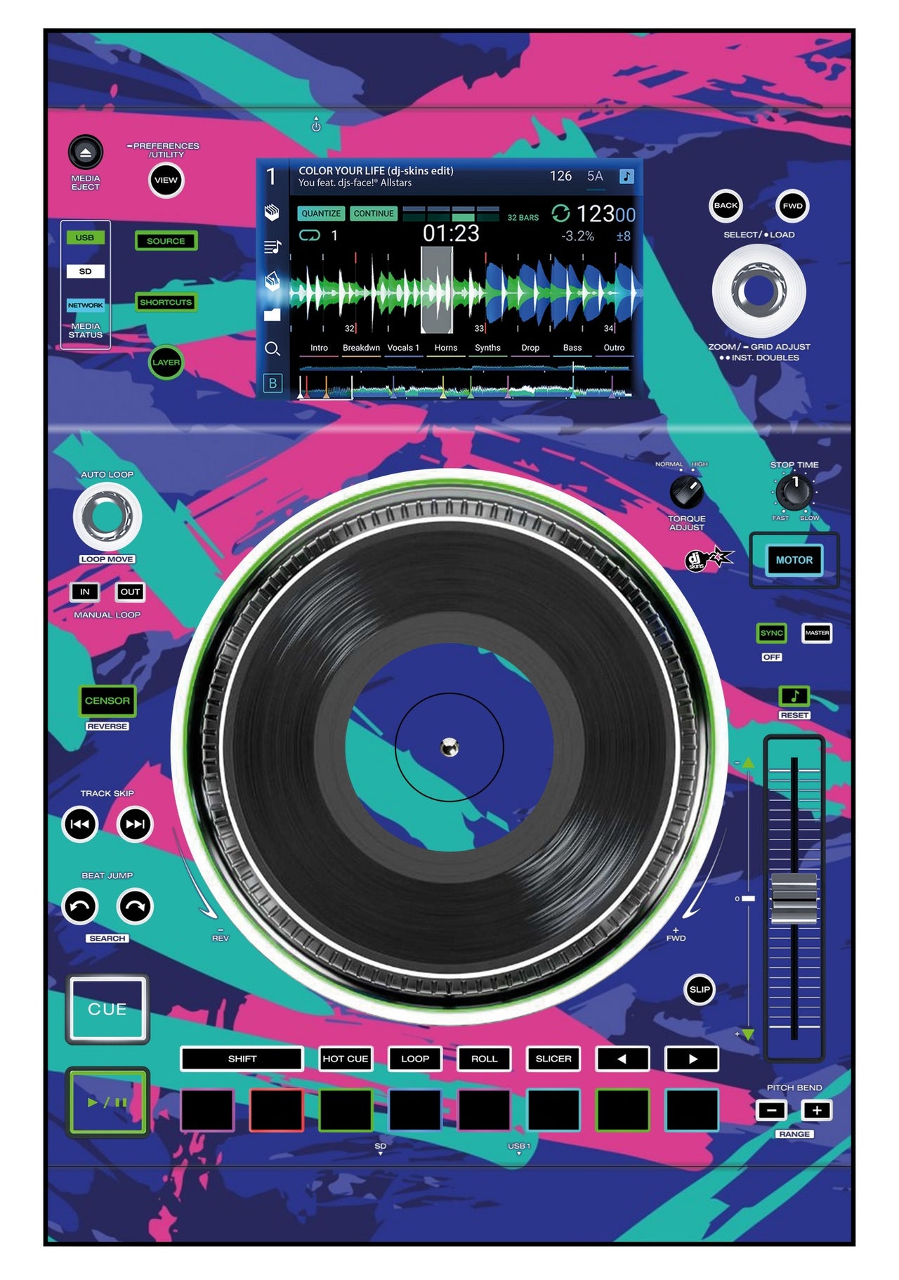 Denon DJ SC 5000 M Skin Retro Jogger