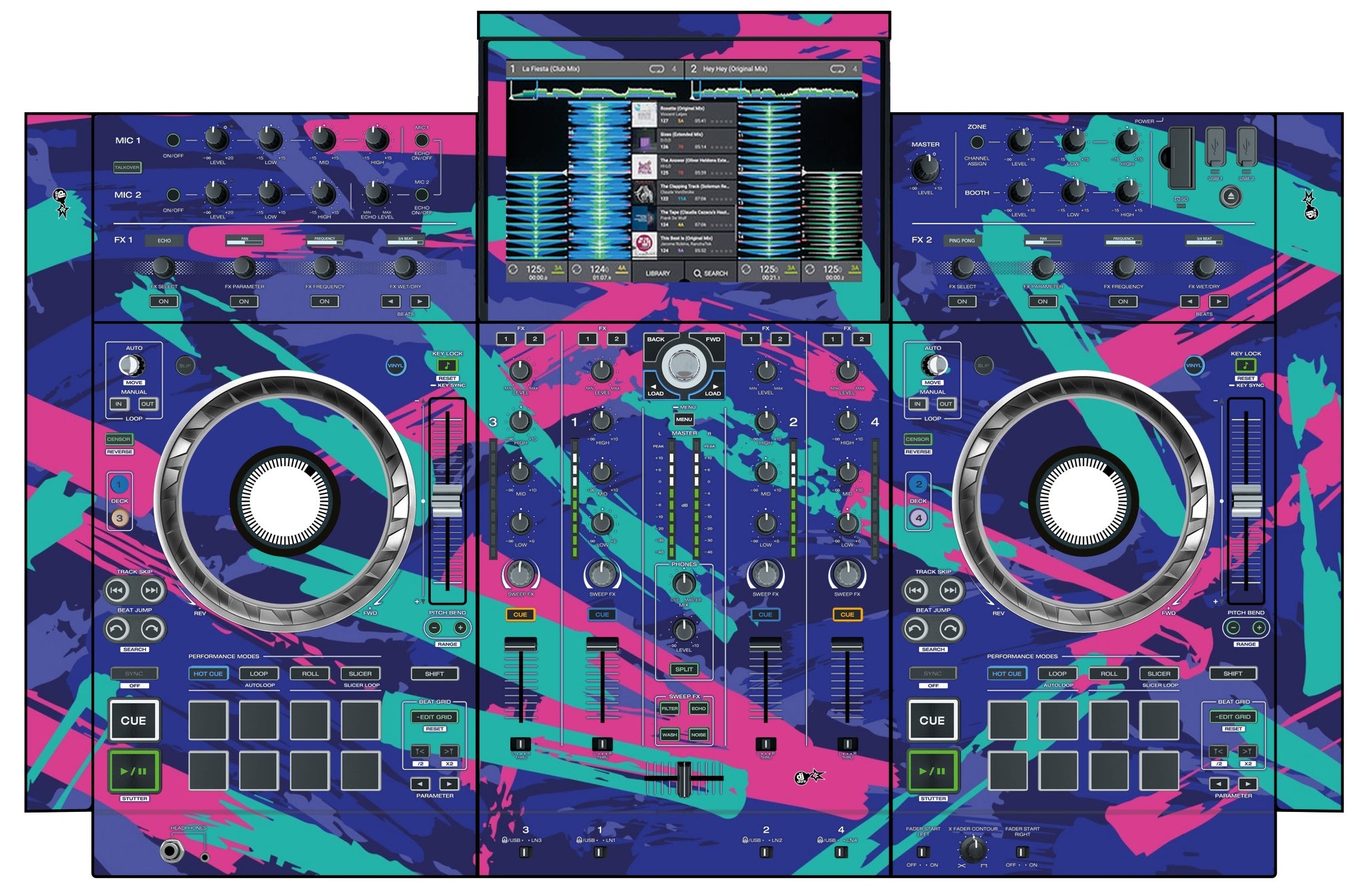 Denon DJ PRIME 4 Skin Retro Jogger