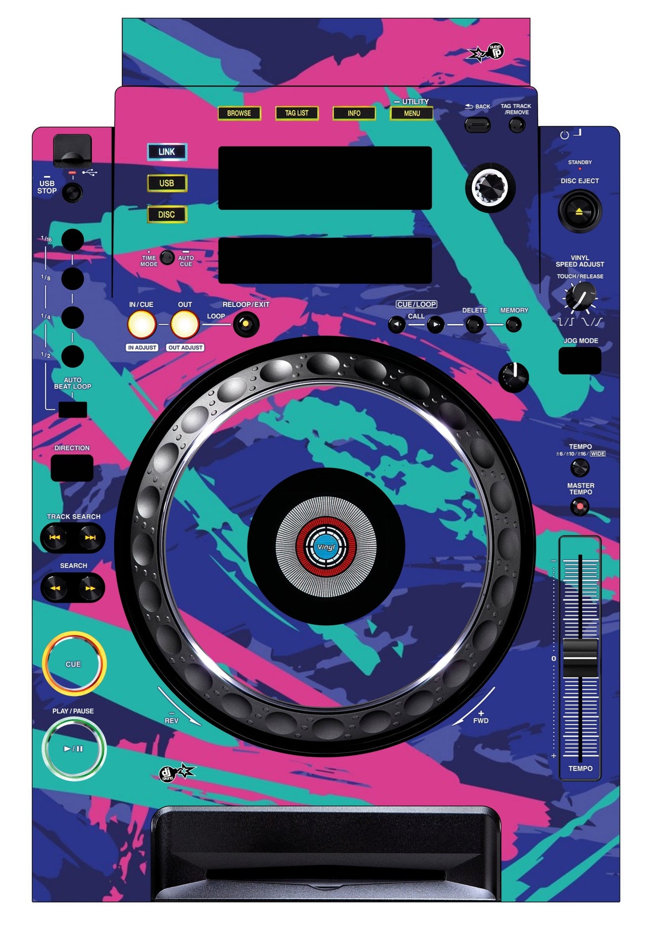 Pioneer DJ CDJ 900 Skin Retro Jogger