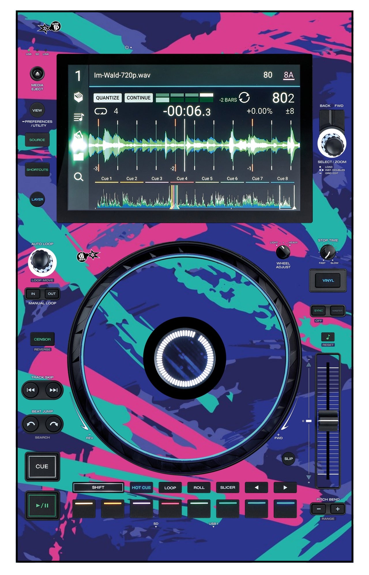 Denon DJ SC 6000 Skin Retro Jogger