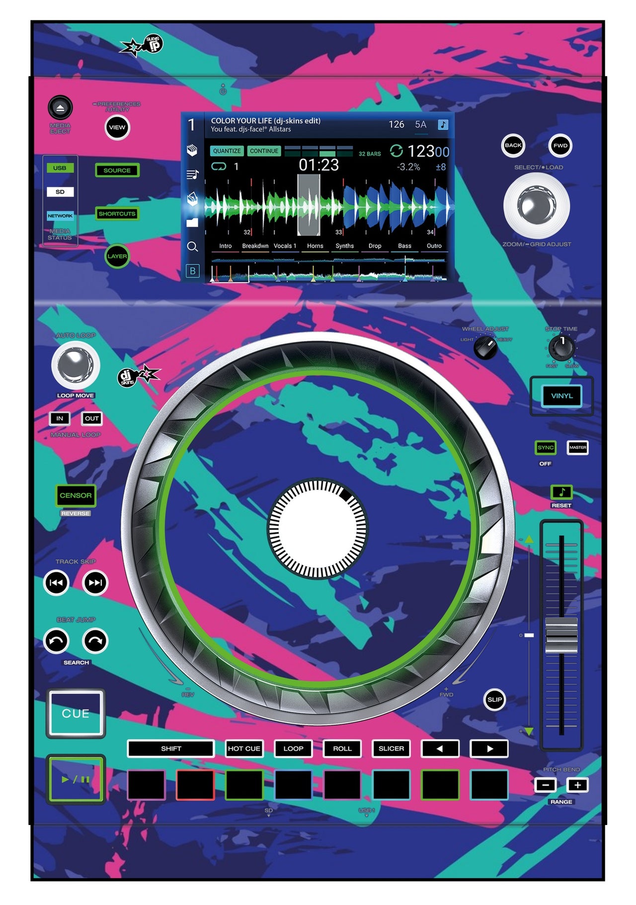 Denon DJ SC 5000 Skin Retro Jogger
