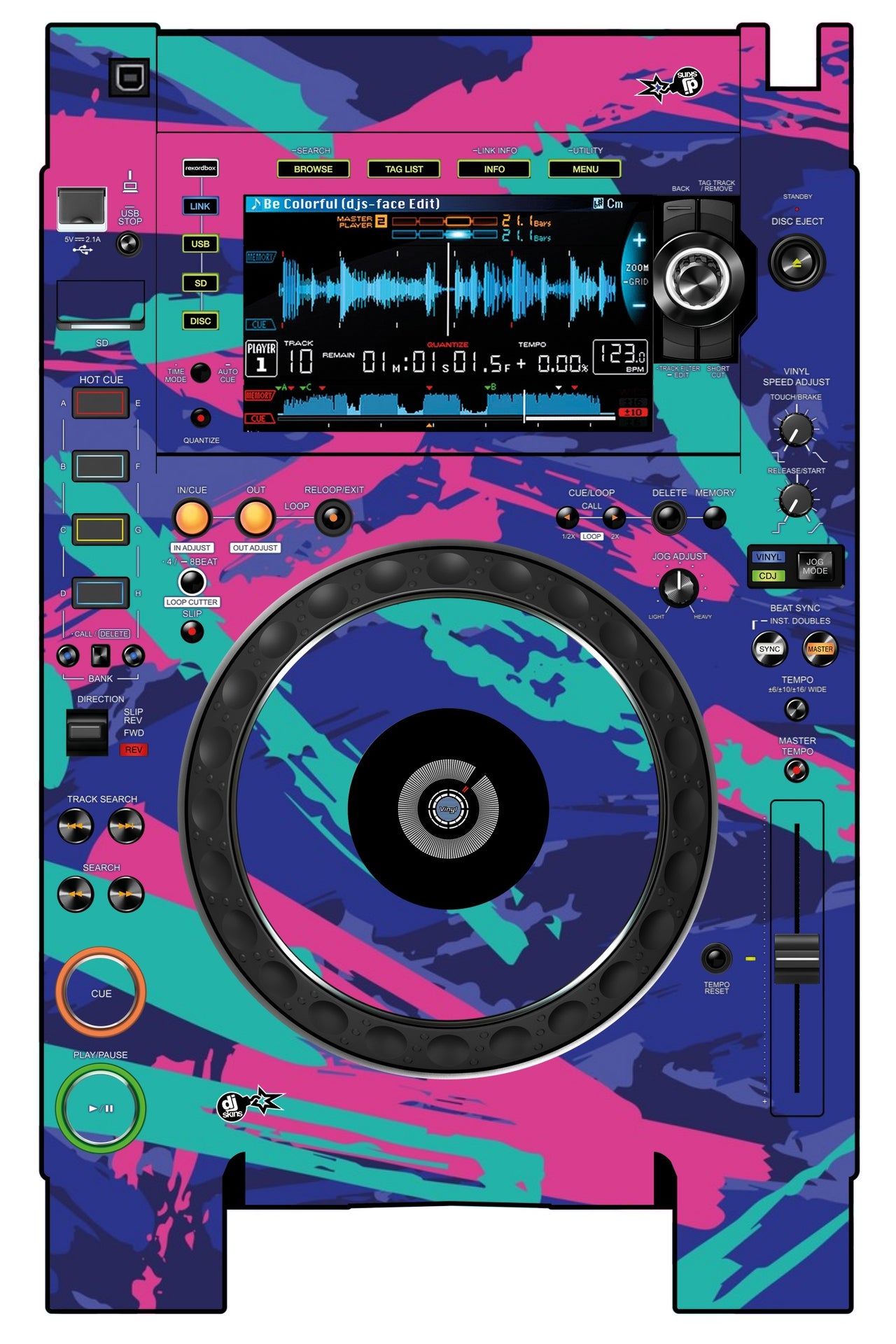 Pioneer DJ CDJ 2000 NEXUS 2 Skin Retro Jogger
