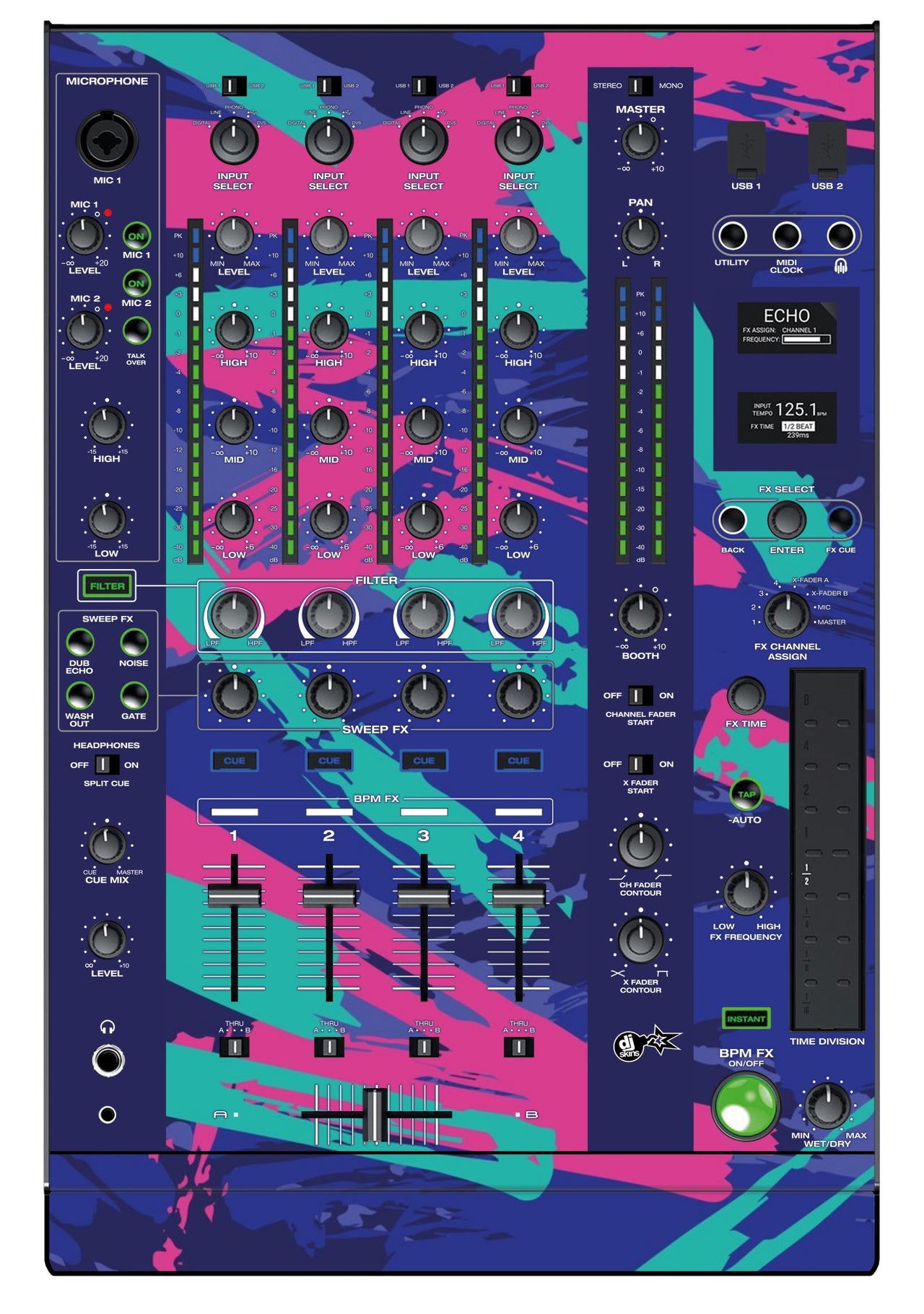 Denon DJ X 1800 Skin Retro Jogger