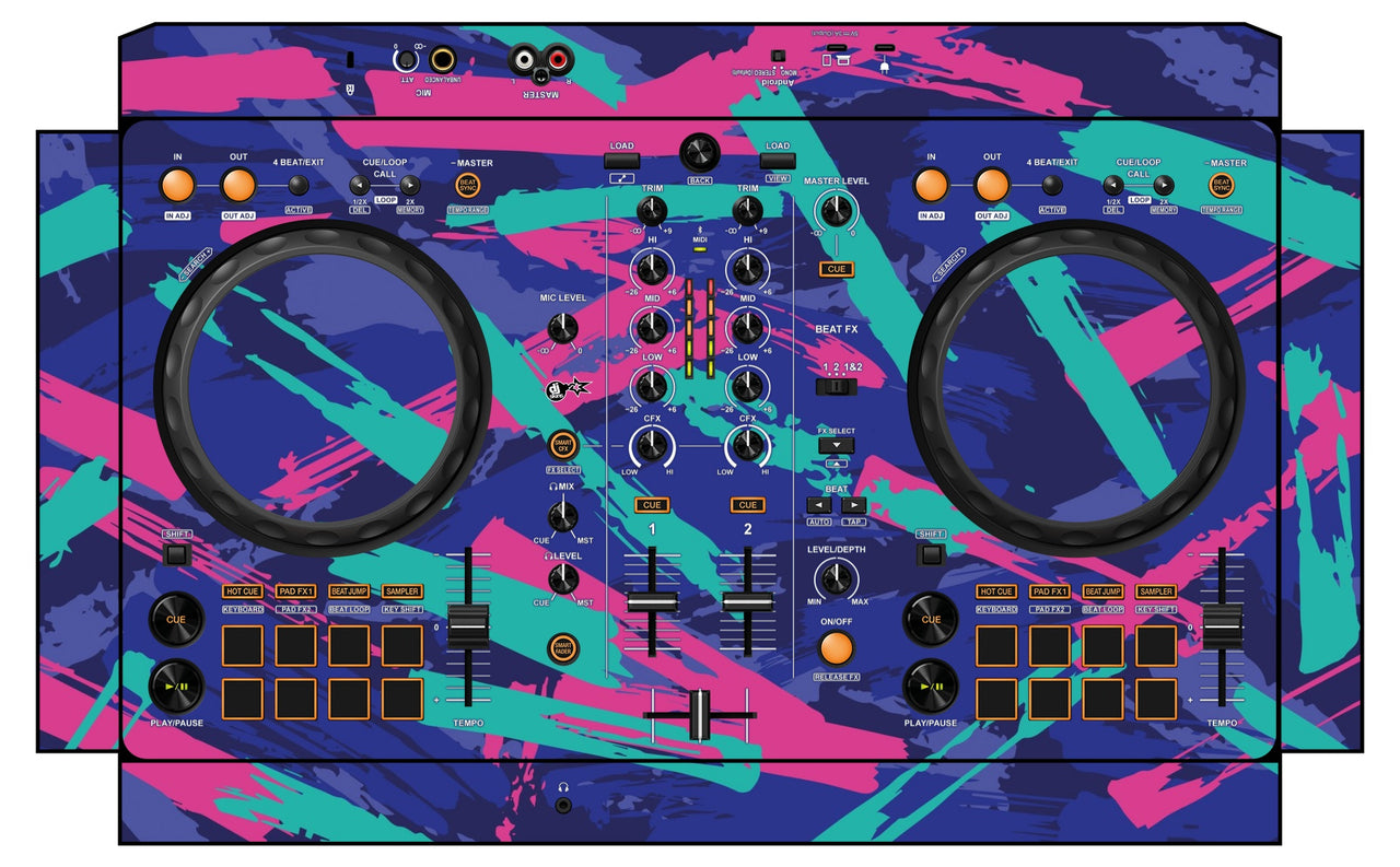 Pioneer DJ DDJ FLX 4 Skin Retro Jogger