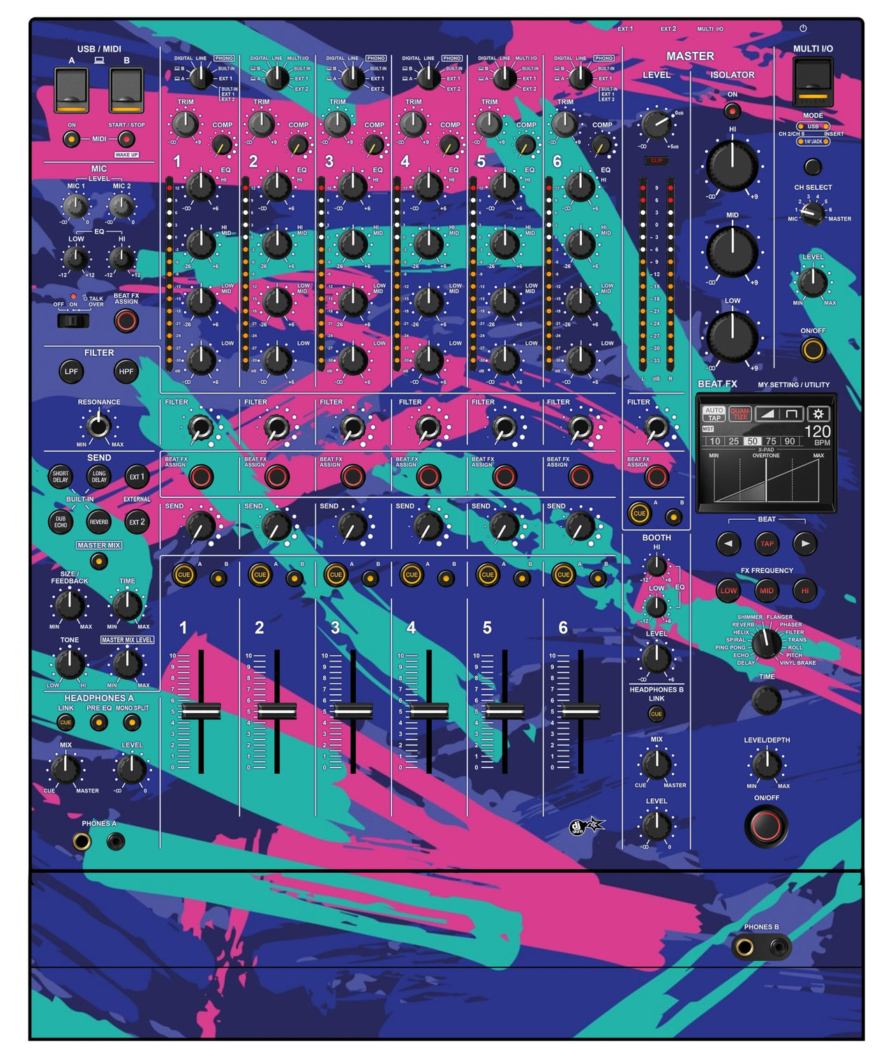 Pioneer DJ DJM V10 LF Skin Retro Jogger