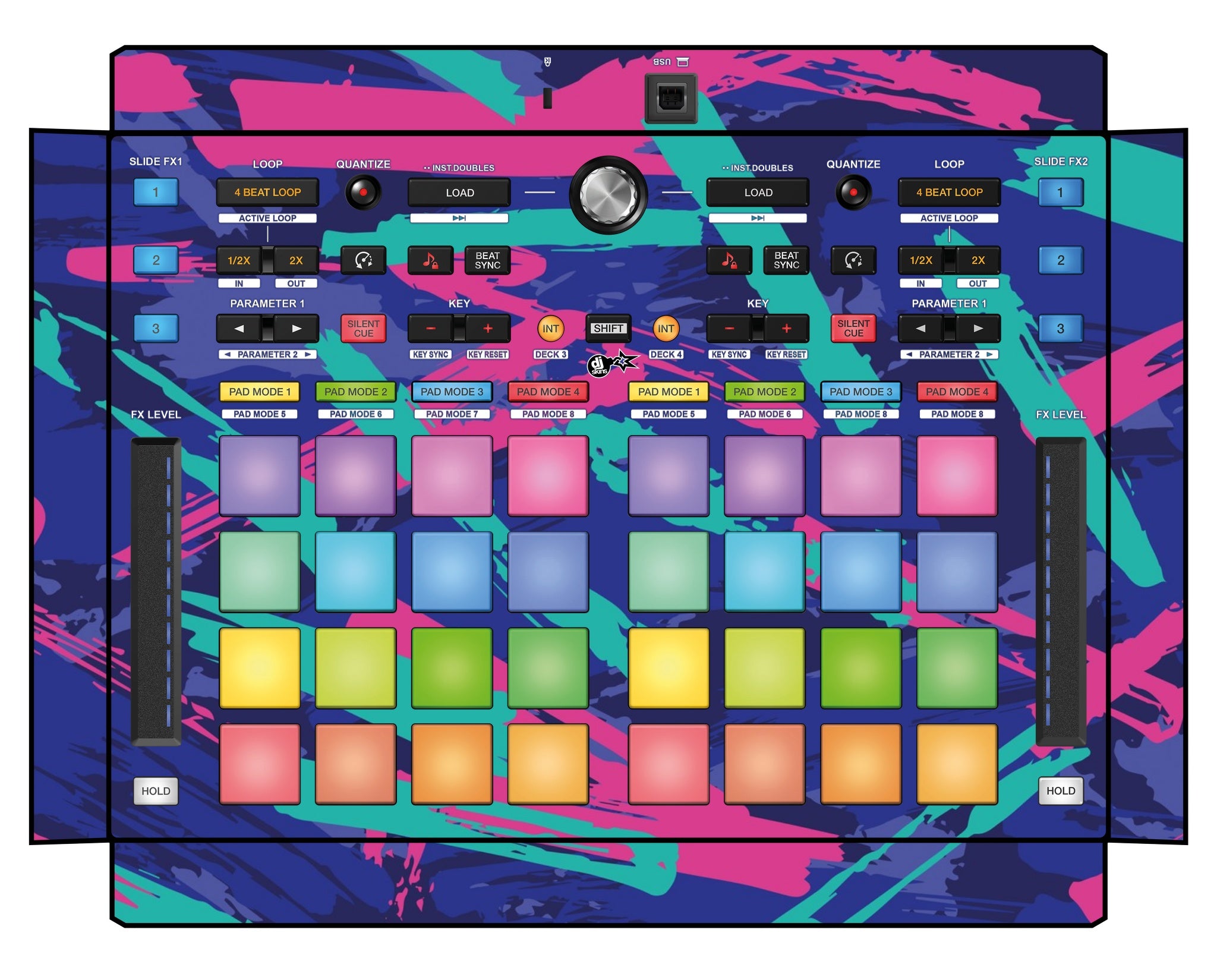 Pioneer DJ DDJ XP 2 Skin Retro Jogger