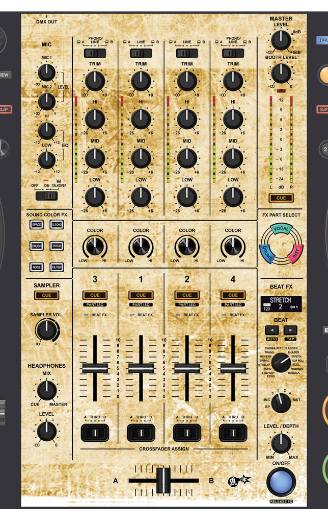 Pioneer DJ DDJ FLX10 MIXER Skin Reverb