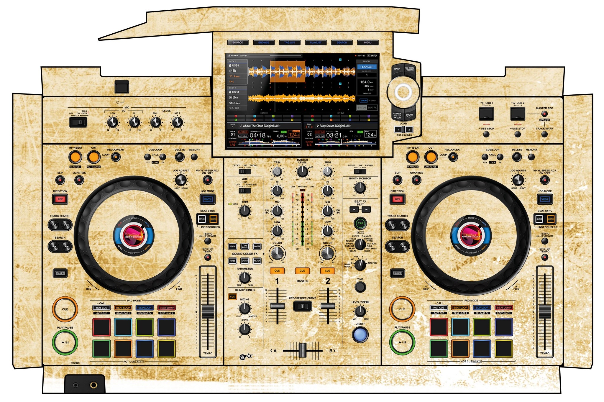 Pioneer DJ XDJ RX 3 Skin Reverb