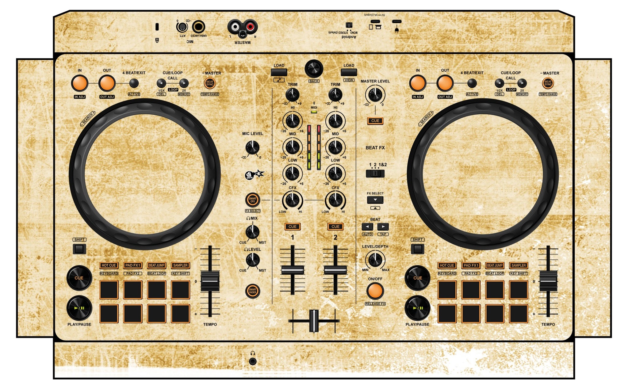 Pioneer DJ DDJ FLX 4 Skin Reverb